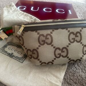 BRAND NEW Gucci GG Jumbo Canvas Bumbag